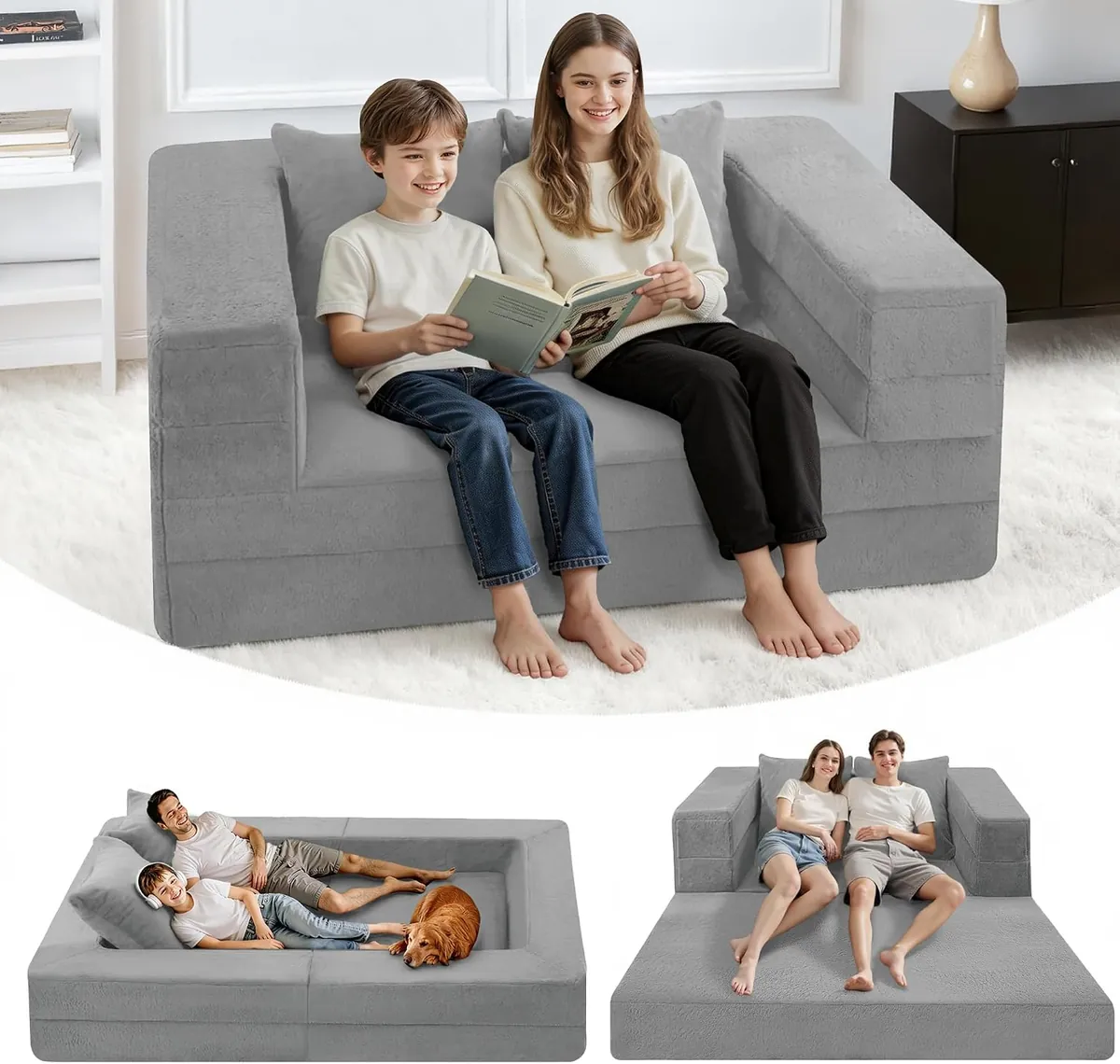 Futon Sofa Bed with Pillow